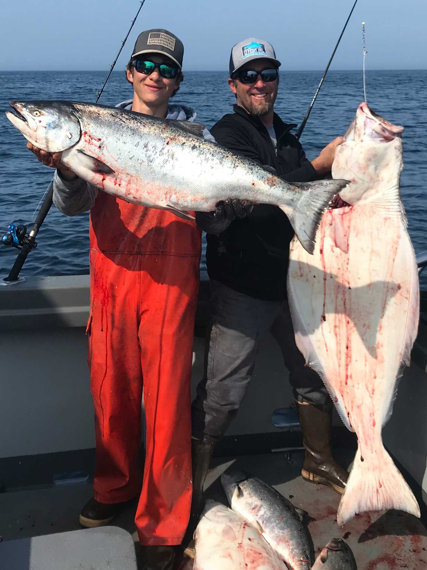 big halibut and salmon combo fishing